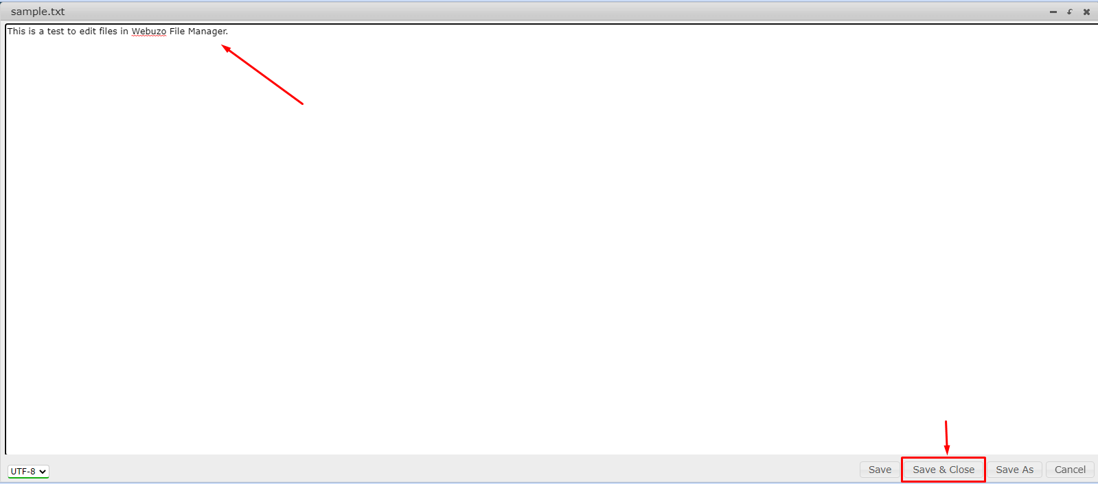 Screenshot: Use New File to create and Edit to change.