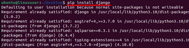 Installing Django