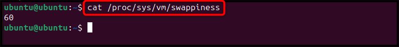 The current swappiness