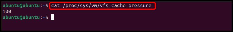 The current cache pressure