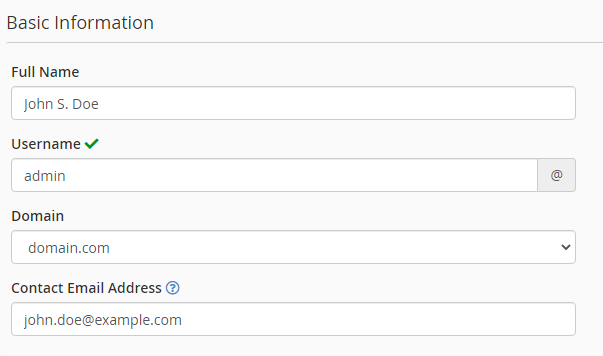 Screenshot: Type a password in the Password box. You can click Password Generator to make a strong one