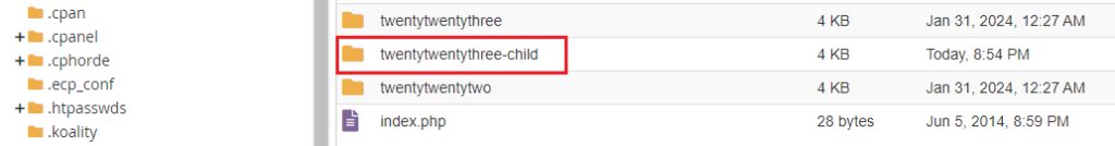 A parent theme and a child theme