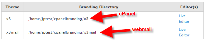 Screenshot: In the search box on the left, type Branding .