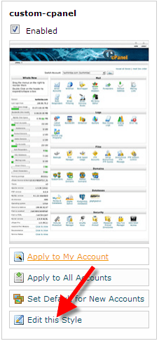 Screenshot: In the search box on the left, type Branding .