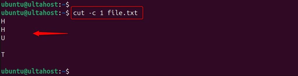 Extracting the first character