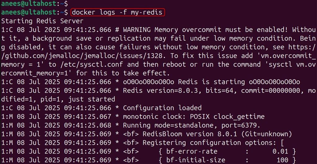Live logs