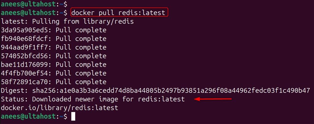 Pulling the Redis image