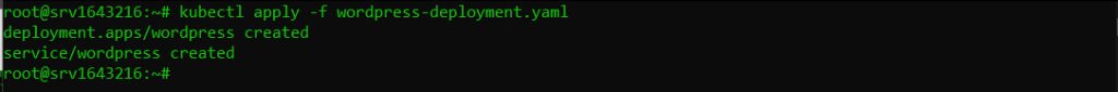 Applying the WordPress deployment