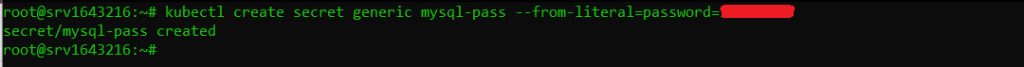 Creating the MySQL secret
