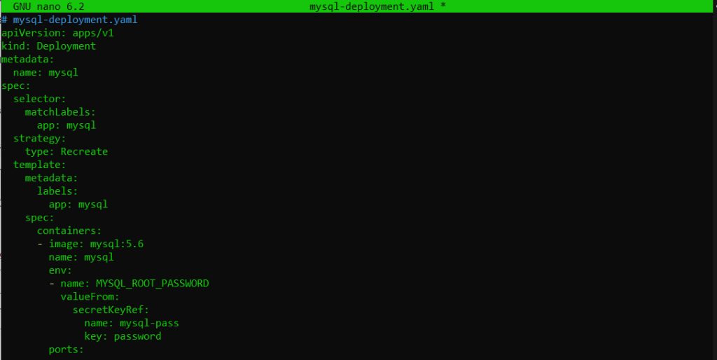 The MySQL deployment