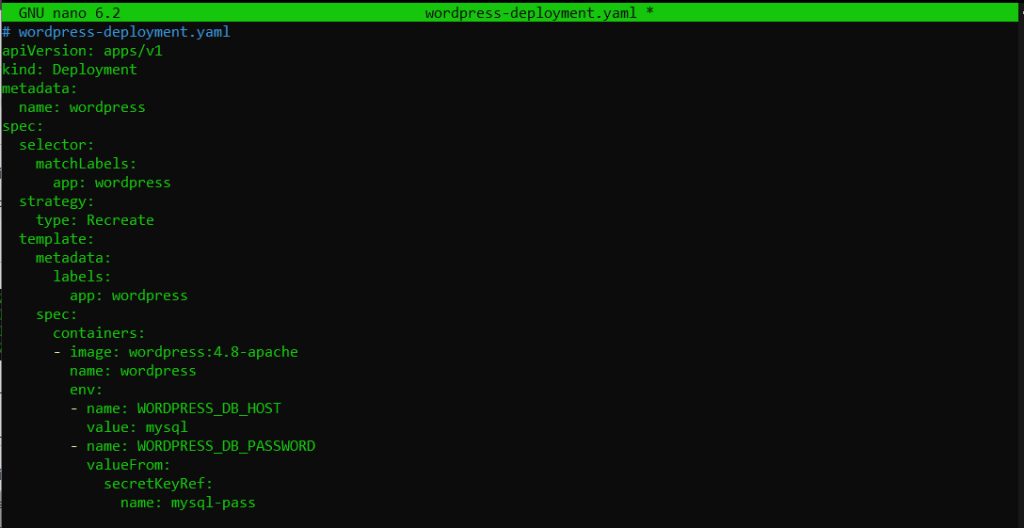 The WordPress deployment