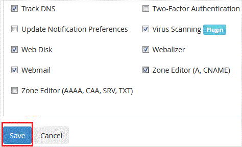 Screenshot: Tick the feature again.