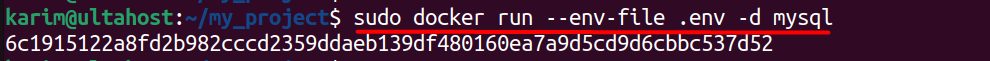 Running with an env file