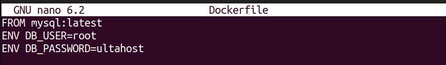 ENV in a Dockerfile