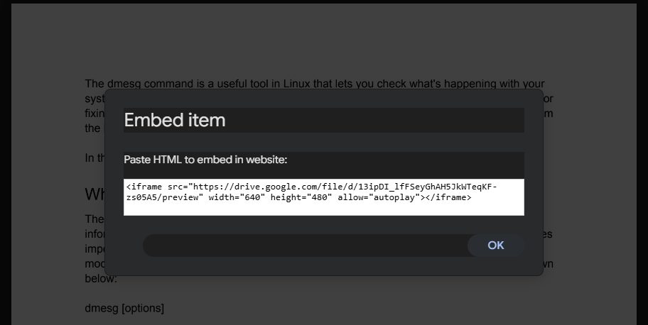The embed code