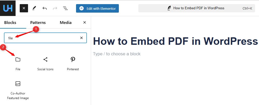 The File block