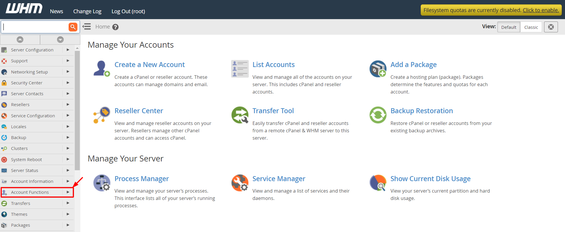 Screenshot: Choose the account you want from the list.