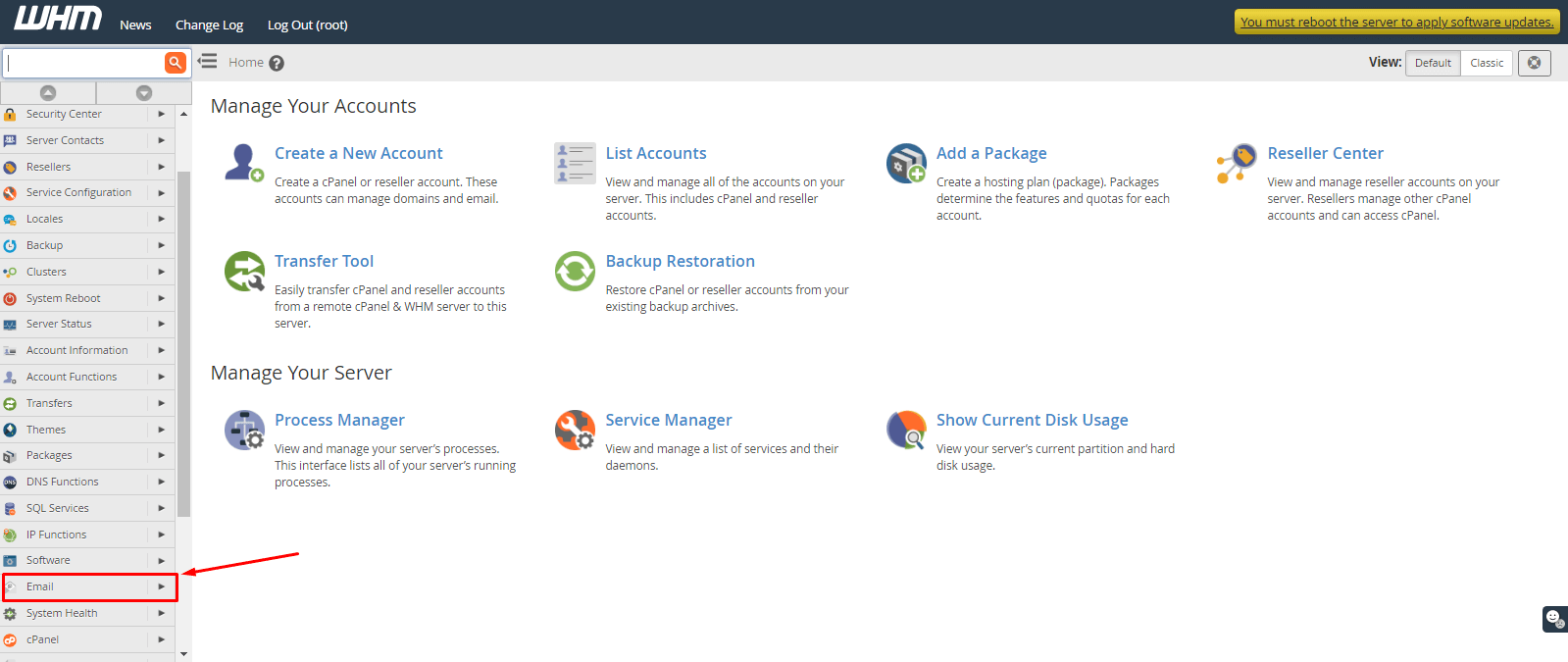 Screenshot: In cPanel and WHM this feature is called Cpanel Greylisting . You need root access or a re