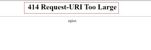 The 414 Request-URI Too Large error page
