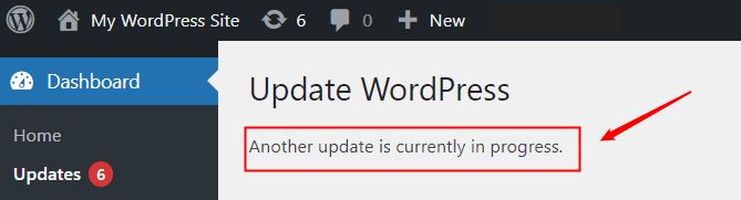 The Another update is currently in progress error