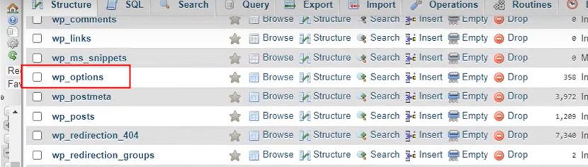 Opening phpMyAdmin