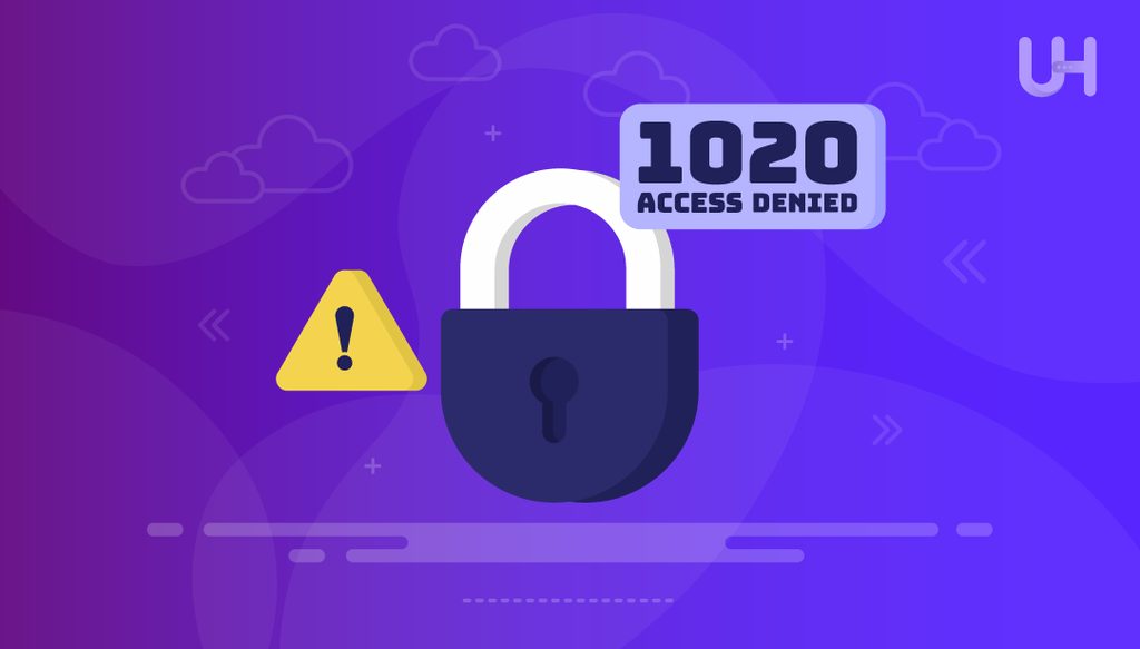 The Error 1020 Access Denied page