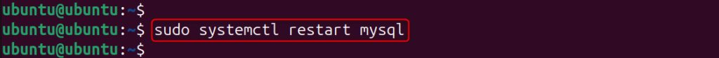 Restarting MySQL