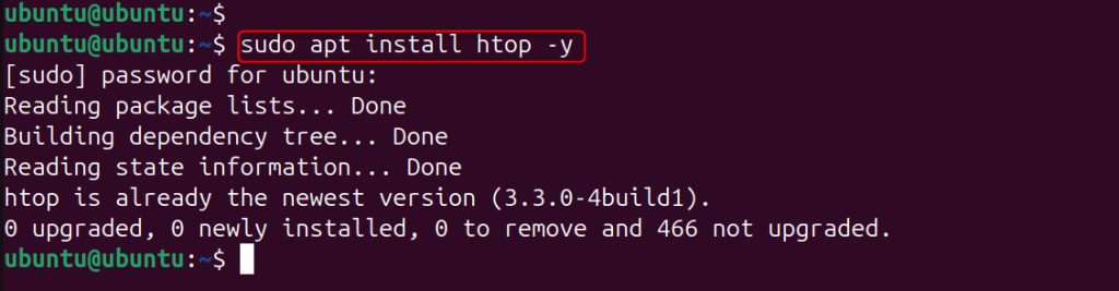 Installing htop