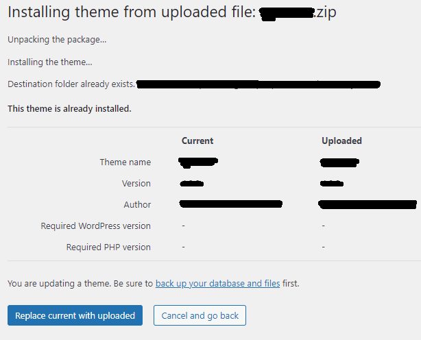 Replace current with uploaded