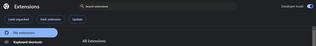 Turning off an extension