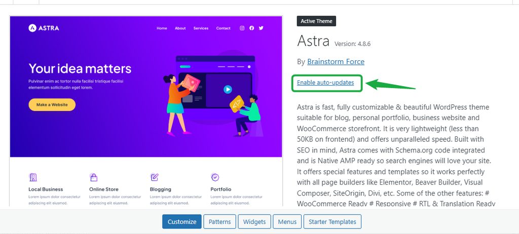 Choosing a light theme
