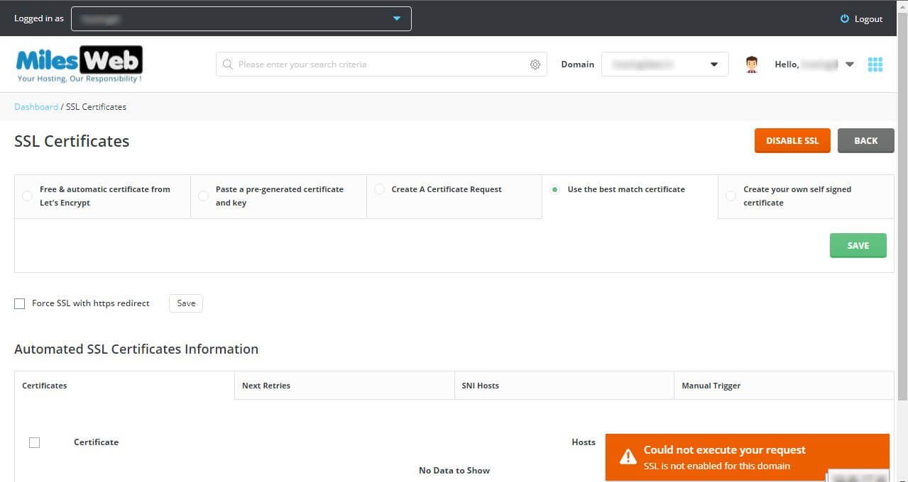 Screenshot: SSL is a lock for your website. It scrambles the data between your visitor and your site.