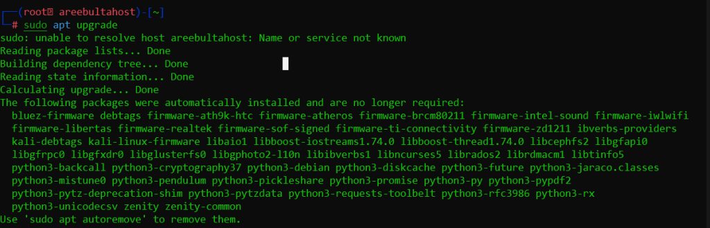 Running apt upgrade