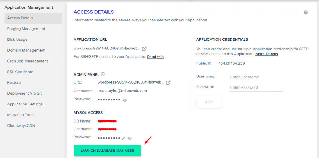 Screenshot: If all details are right, the database server may be busy or down. Wait a few minutes and