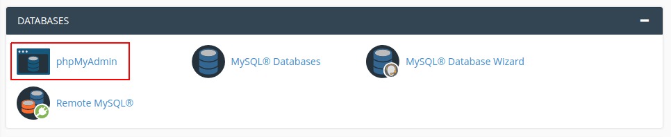 cPanel myadmin