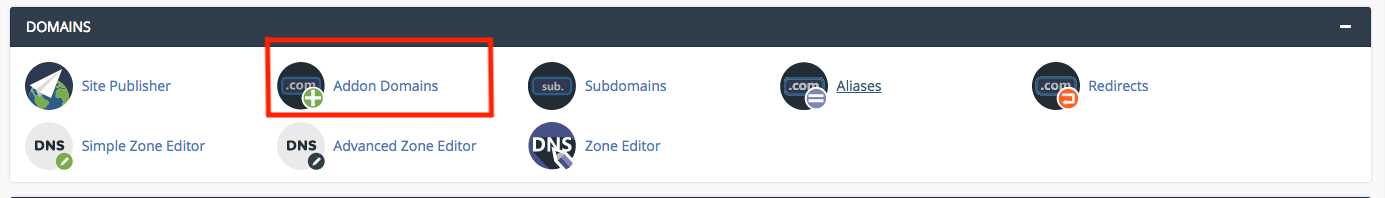 Addon domain