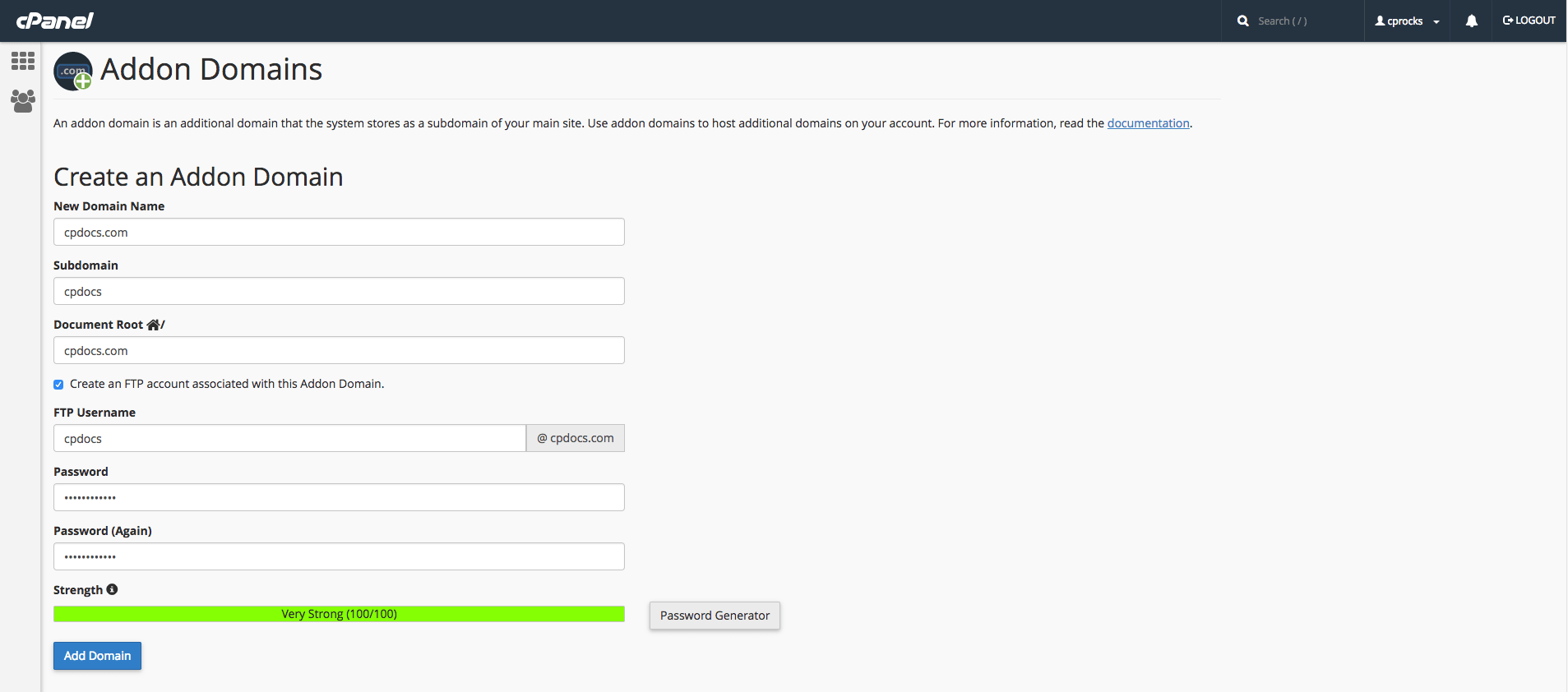 Addon Domain 2