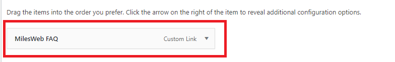 Screenshot: Add links under Links and Add New .