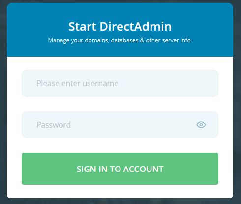 login to directadmin