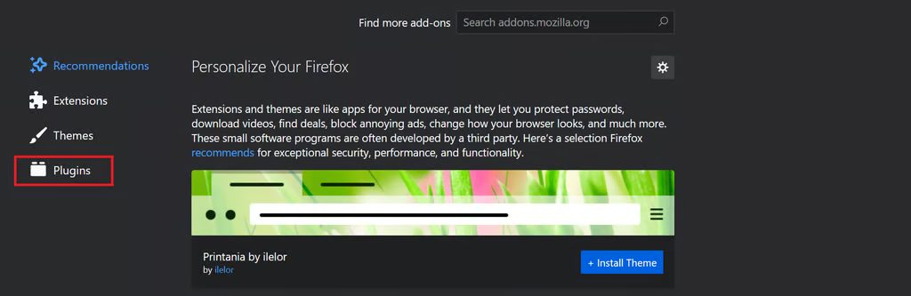 Disabling an extension