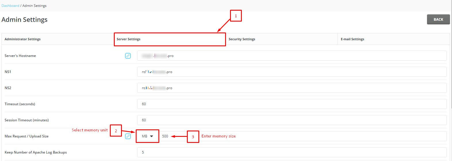 Screenshot: Servers limit upload size to stay safe.