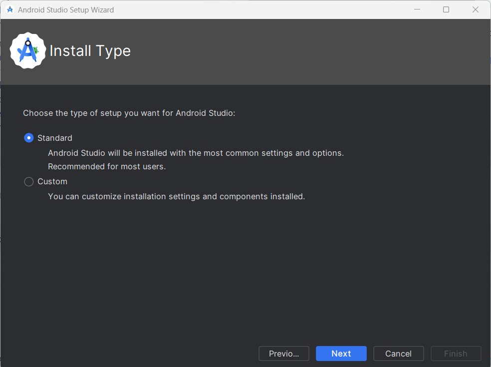 Choosing the install type