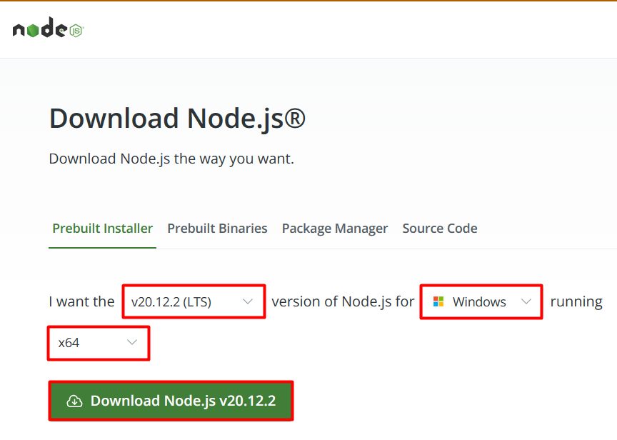 The Node.js download page