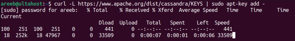 Importing the GPG key