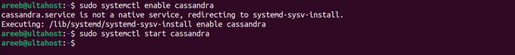 Enabling and starting Cassandra