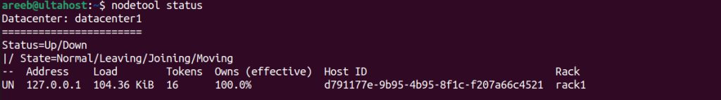 The nodetool status