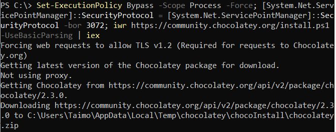 Installing Chocolatey in PowerShell