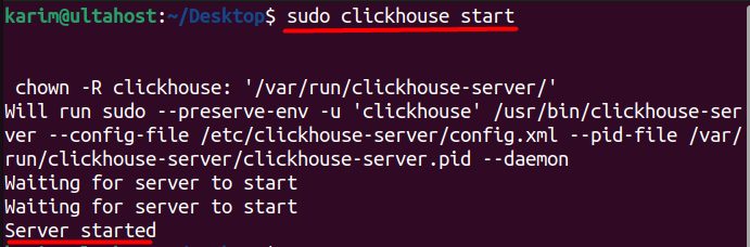 Starting the server