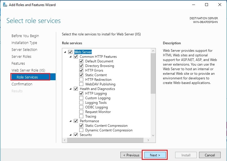 Screenshot: If the Default Web Site is already using port 80 with no host name, either give your site