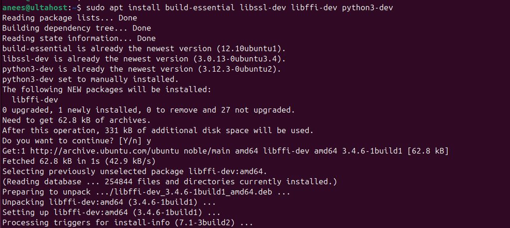 Installing the build dependencies